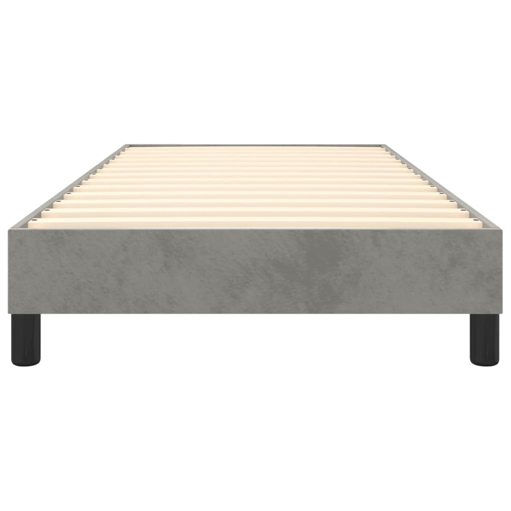 Boxspring sengeramme Lysegrå 80x200 cm Fløjl