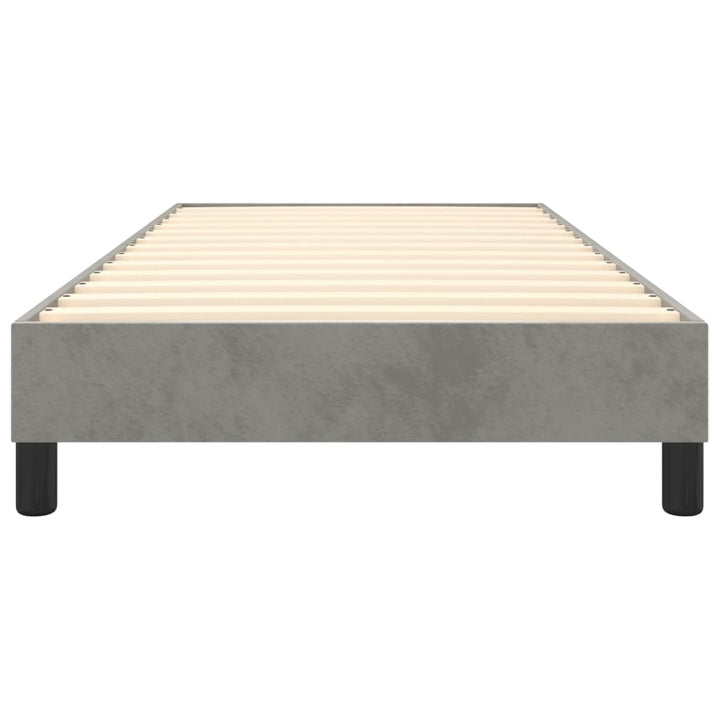 Boxspring sengeramme Lysegrå 80x200 cm Fløjl