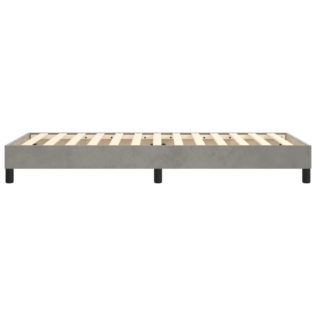 Boxspring sengeramme Lysegrå 80x200 cm Fløjl