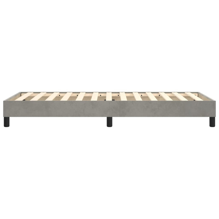 Boxspring sengeramme Lysegrå 80x200 cm Fløjl