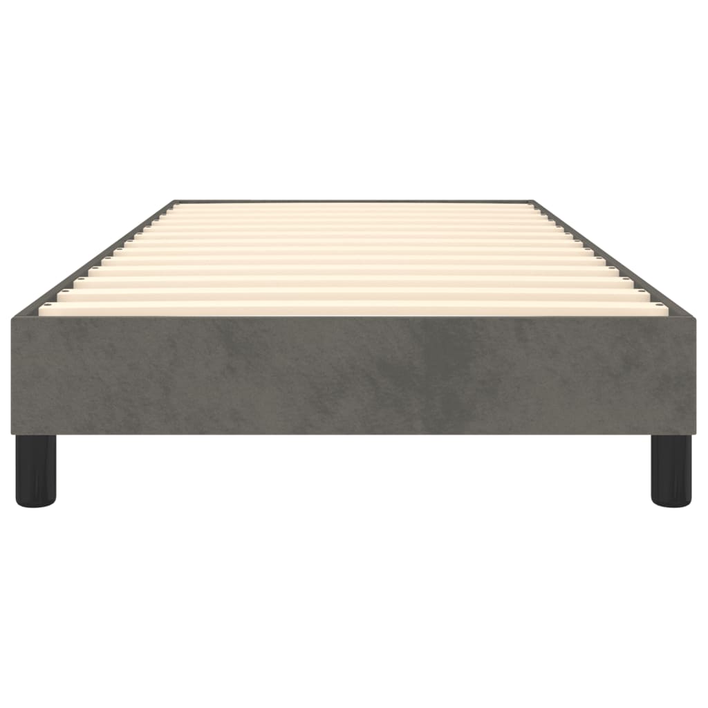 Boxspring sengeramme Mørkegrå 80x200 cm Fløjl