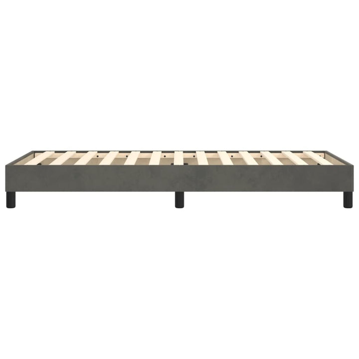 Boxspring sengeramme Mørkegrå 80x200 cm Fløjl
