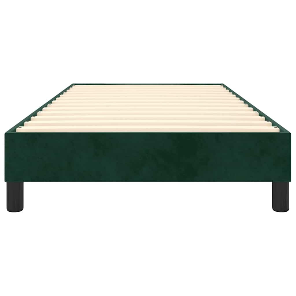 Boxspring sengeramme Mørkegrøn 80x200 cm Fløjl