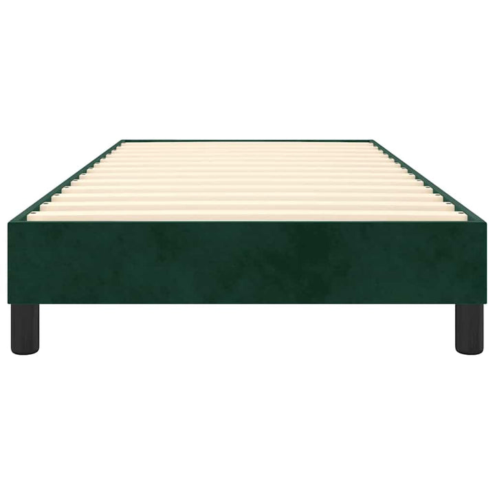 Boxspring sengeramme Mørkegrøn 80x200 cm Fløjl