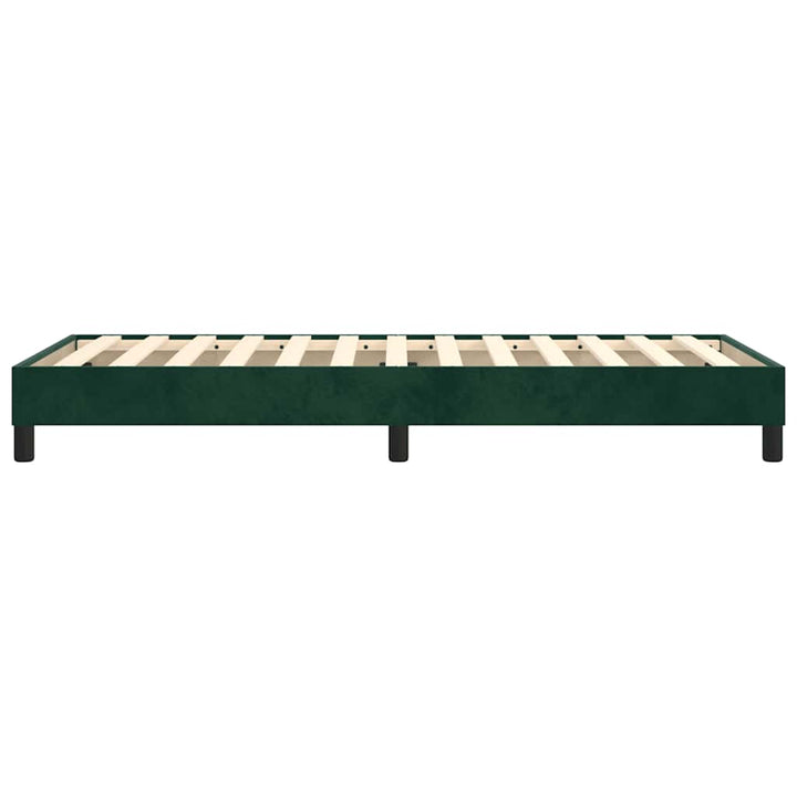 Boxspring sengeramme Mørkegrøn 80x200 cm Fløjl