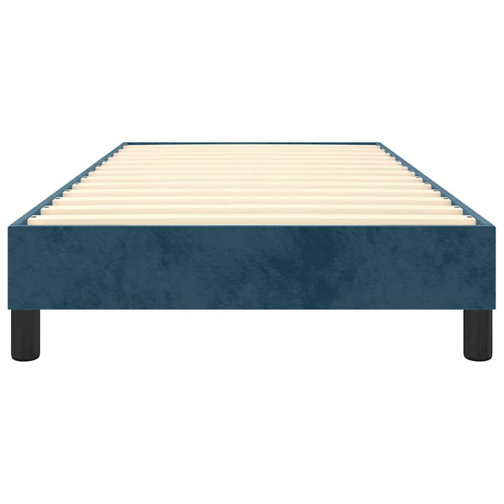 Boxspring sengeramme Mørkeblå 80x200 cm Fløjl