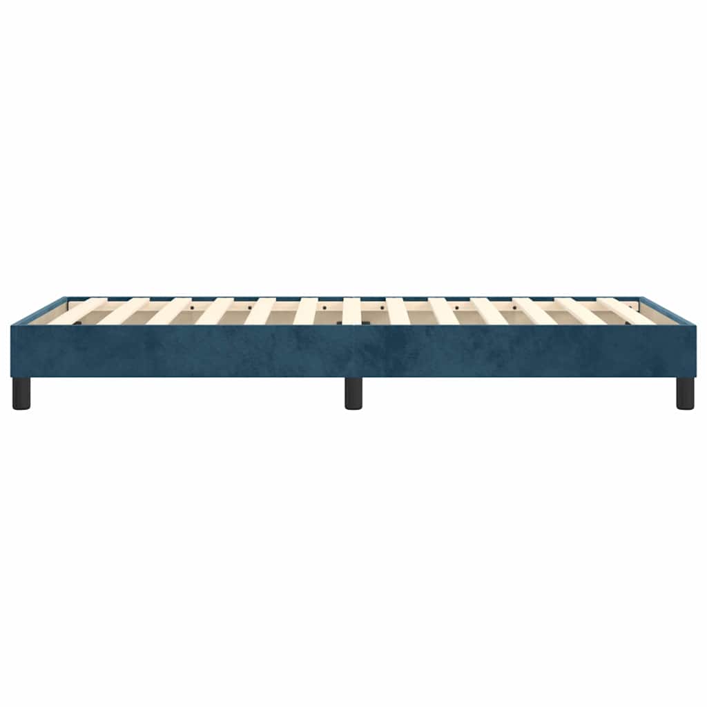 Boxspring sengeramme Mørkeblå 80x200 cm Fløjl