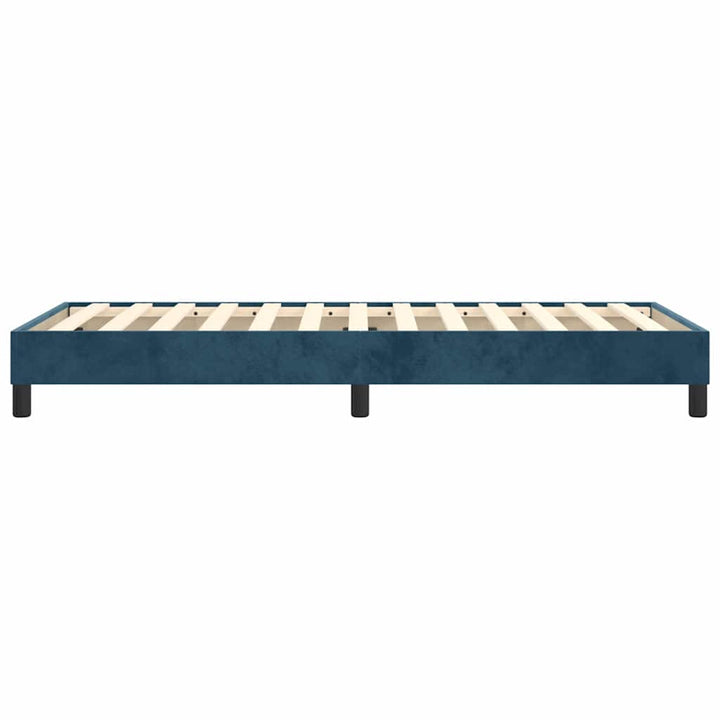 Boxspring sengeramme Mørkeblå 80x200 cm Fløjl
