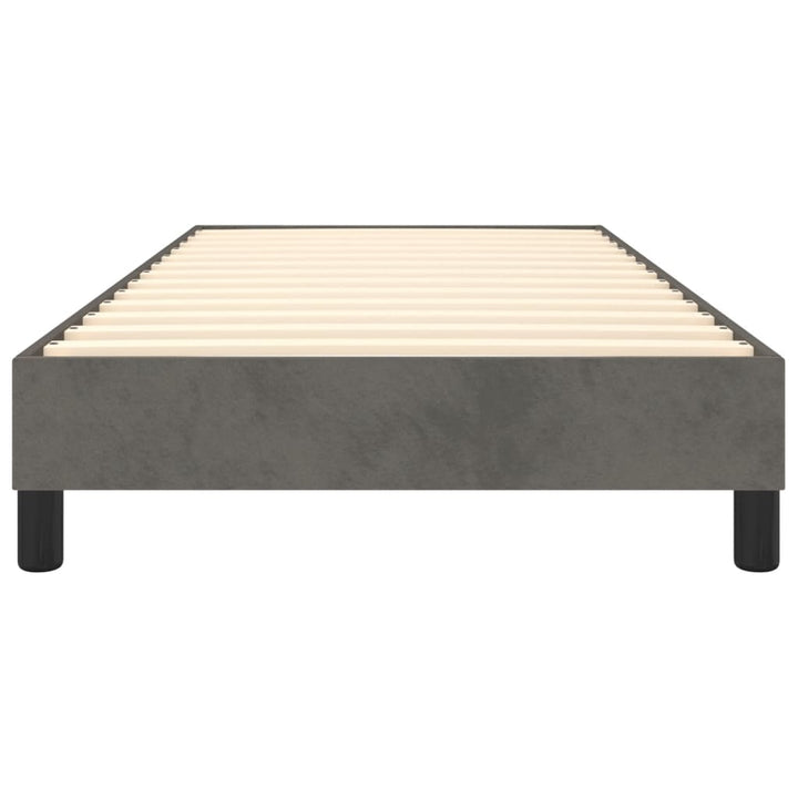 Boxspring sengeramme Mørkegrå 90x190 cm Fløjl