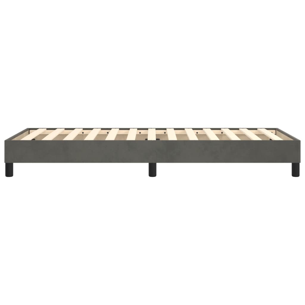 Boxspring sengeramme Mørkegrå 90x190 cm Fløjl
