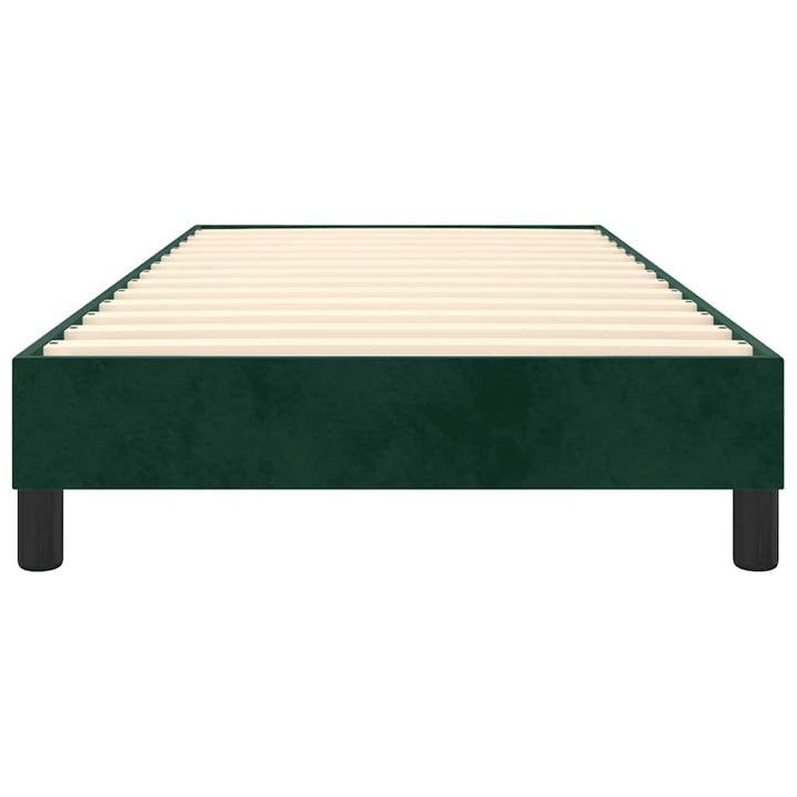 Boxspring sengeramme Mørkegrøn 90x190 cm Fløjl