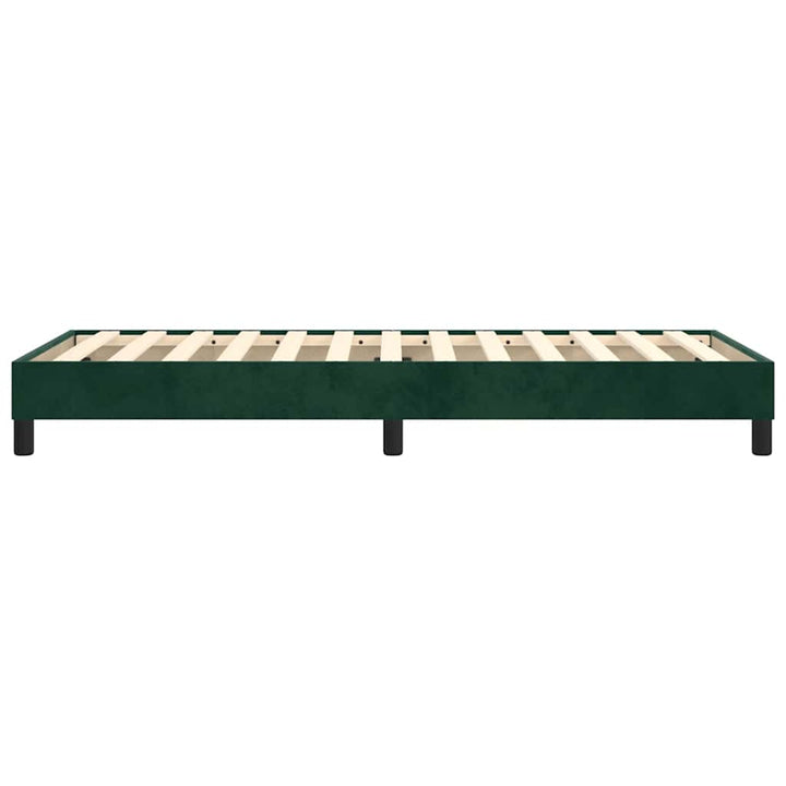 Boxspring sengeramme Mørkegrøn 90x190 cm Fløjl