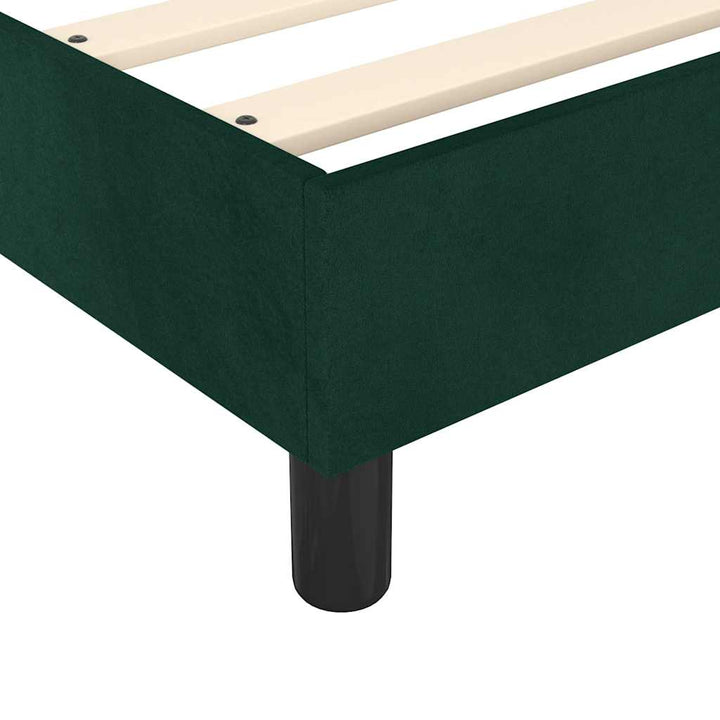 Boxspring sengeramme Mørkegrøn 90x190 cm Fløjl