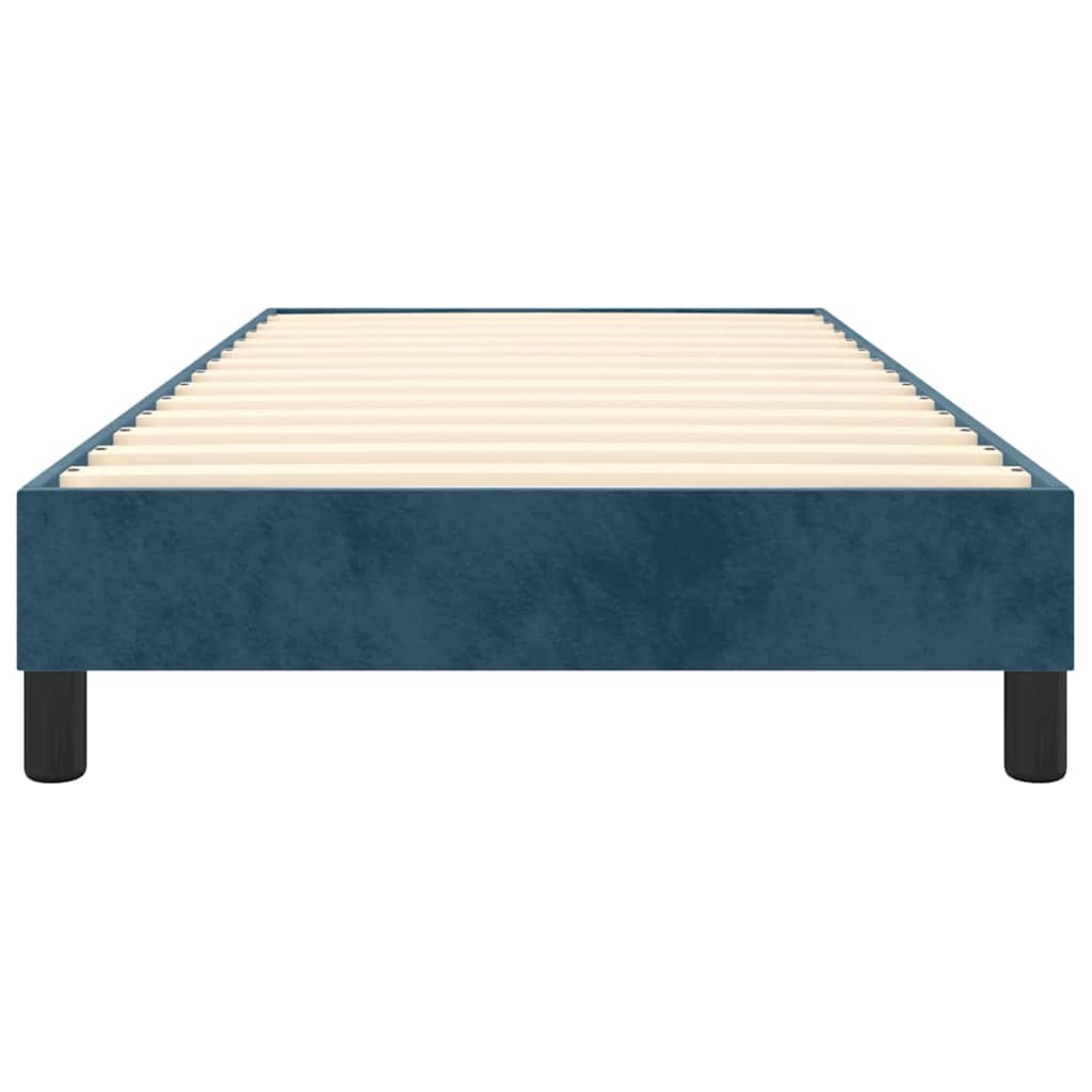 Boxspring sengeramme Mørkeblå 90x190 cm Fløjl