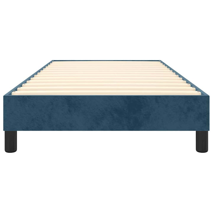 Boxspring sengeramme Mørkeblå 90x190 cm Fløjl