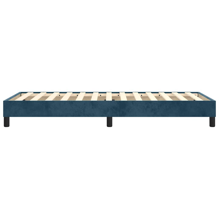 Boxspring sengeramme Mørkeblå 90x190 cm Fløjl