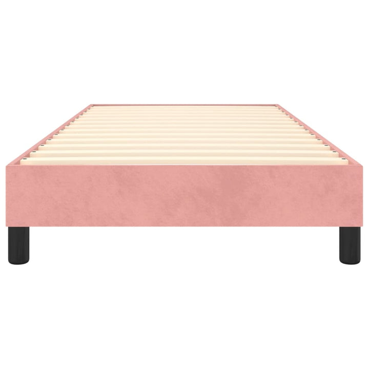 Boxspring sengeramme 90x190 cm fløjl pink