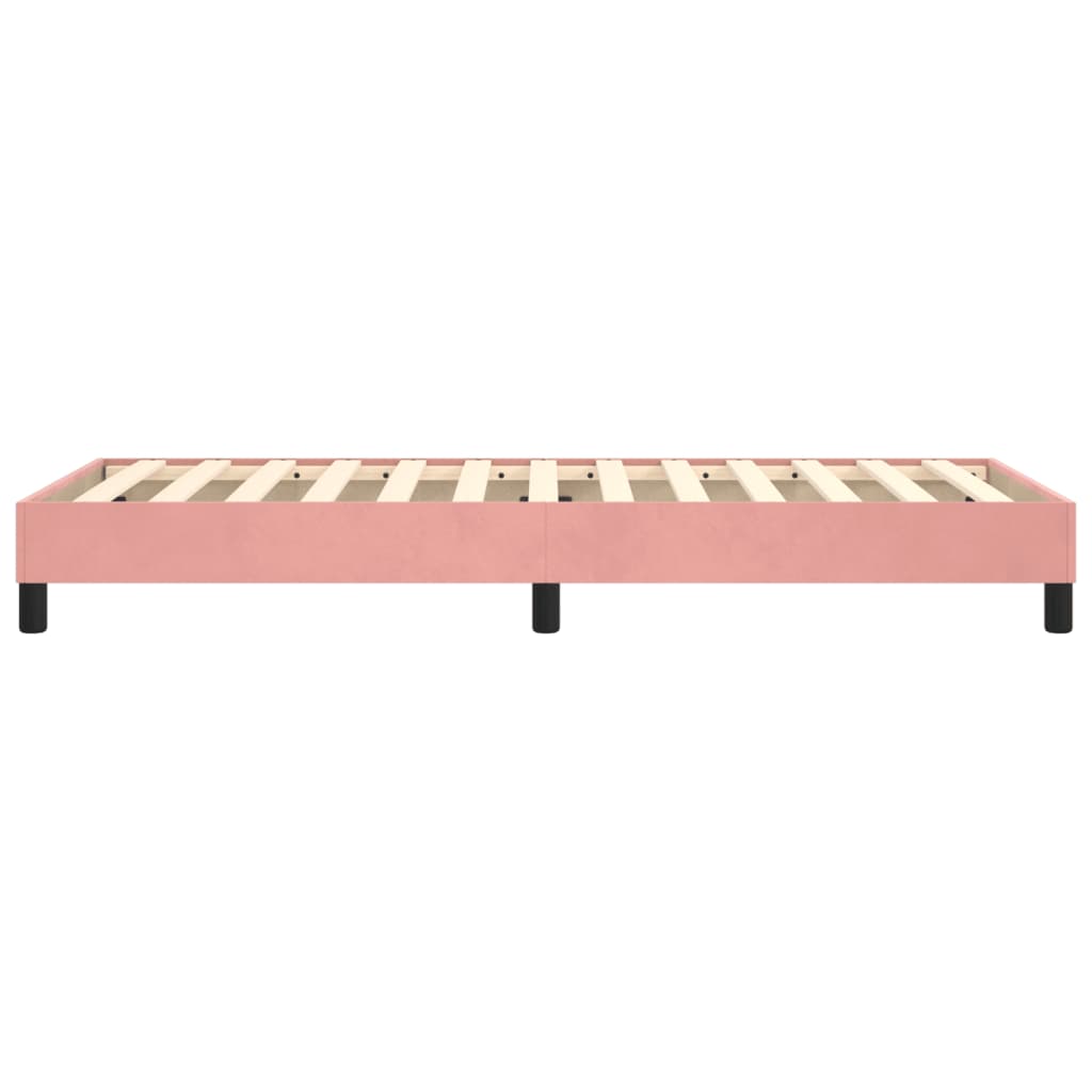 Boxspring sengeramme 90x190 cm fløjl pink