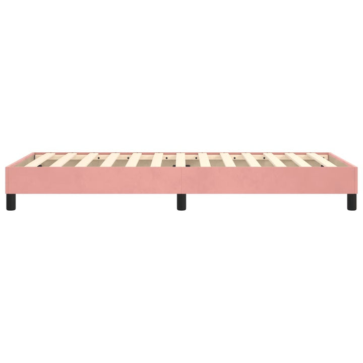 Boxspring sengeramme 90x190 cm fløjl pink
