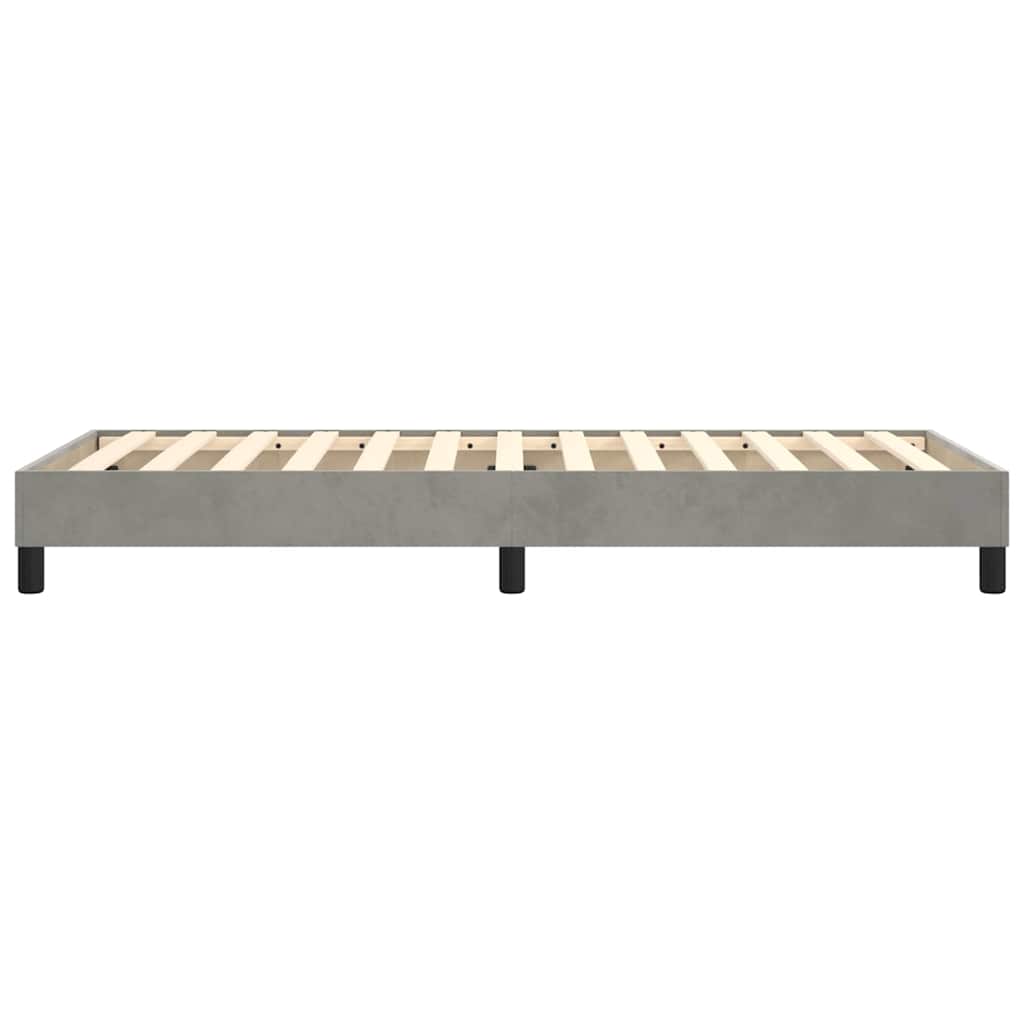 Boxspring sengeramme Lysegrå 90x200 cm Fløjl