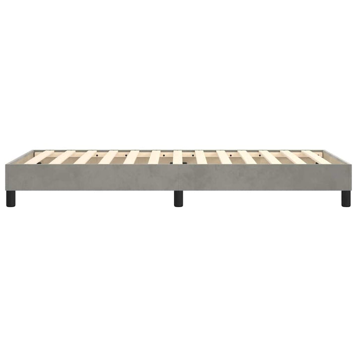 Boxspring sengeramme Lysegrå 90x200 cm Fløjl