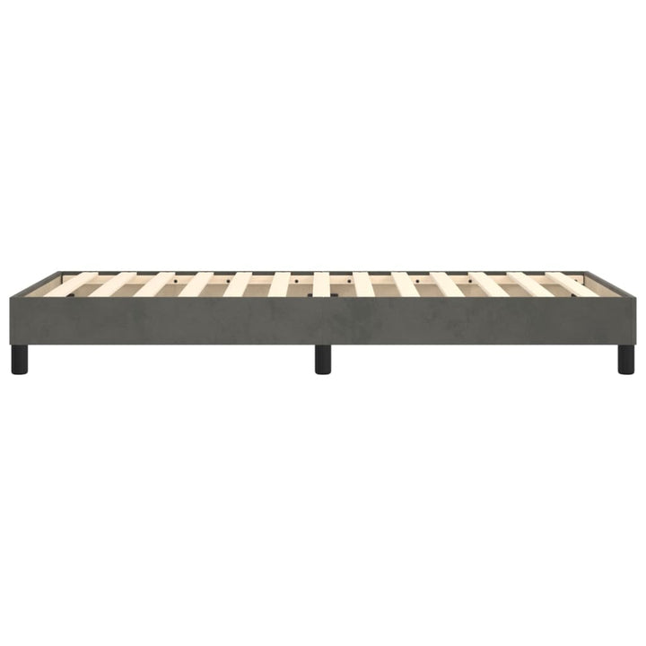 Boxspring sengeramme Mørkegrå 90x200 cm Fløjl