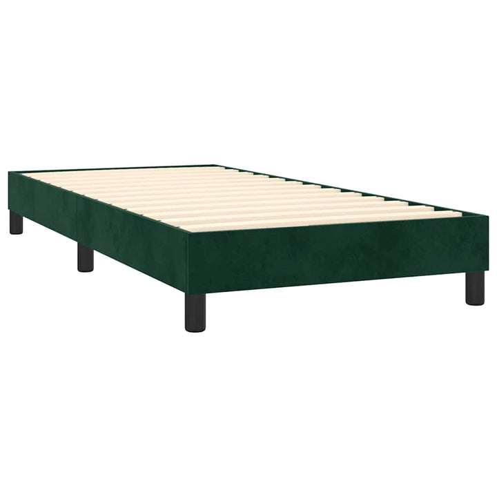 Boxspring sengeramme Mørkegrøn 90x200 cm Fløjl