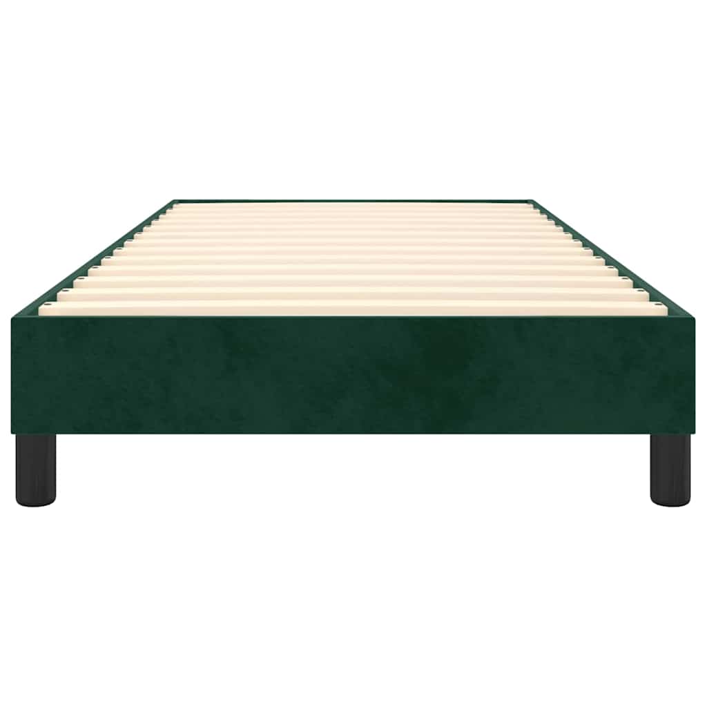 Boxspring sengeramme Mørkegrøn 90x200 cm Fløjl