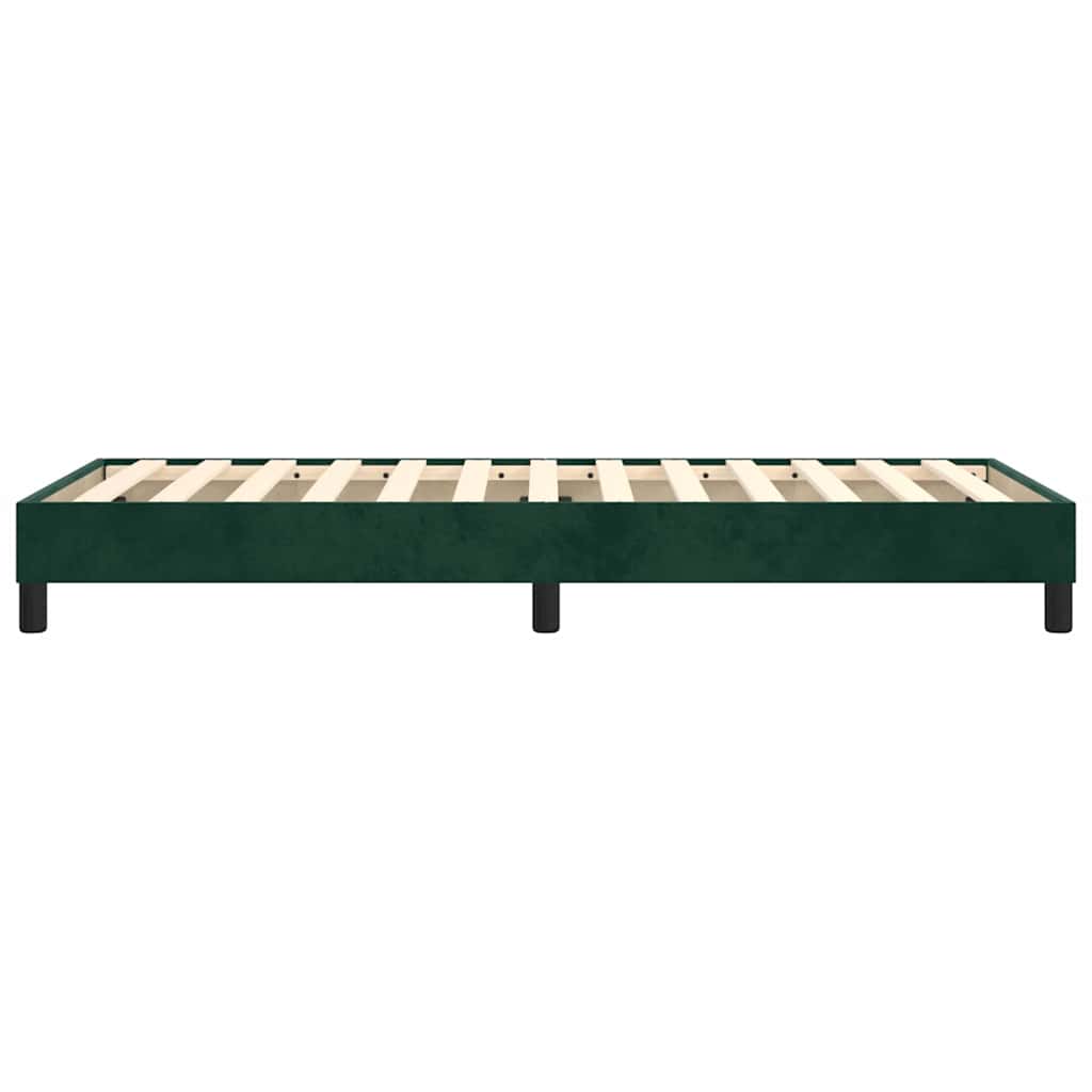Boxspring sengeramme Mørkegrøn 90x200 cm Fløjl
