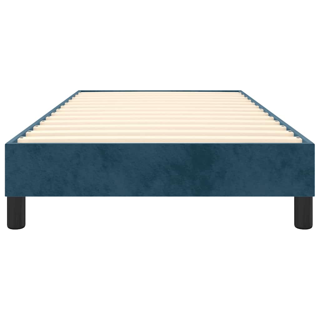 Boxspring sengeramme Mørkeblå 90x200 cm Fløjl
