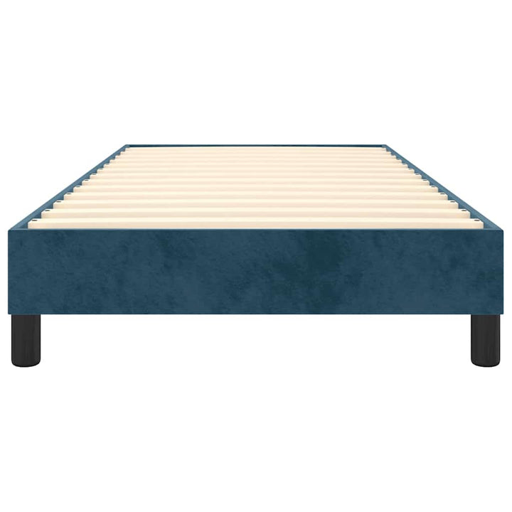 Boxspring sengeramme Mørkeblå 90x200 cm Fløjl