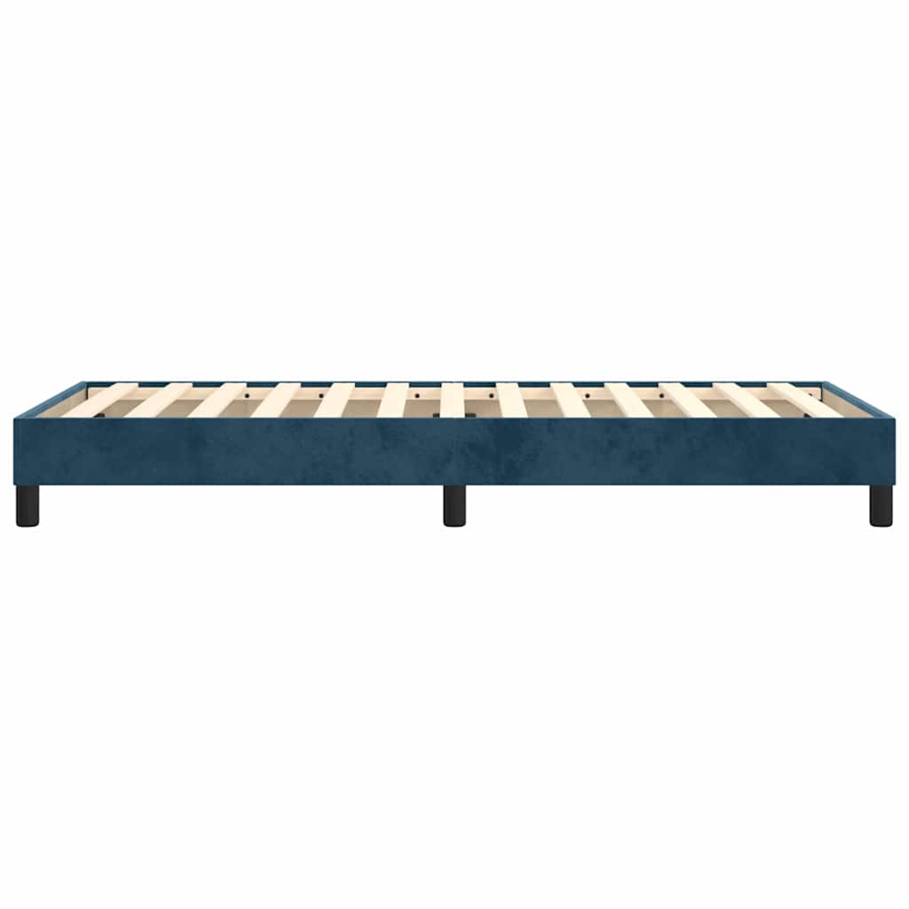 Boxspring sengeramme Mørkeblå 90x200 cm Fløjl