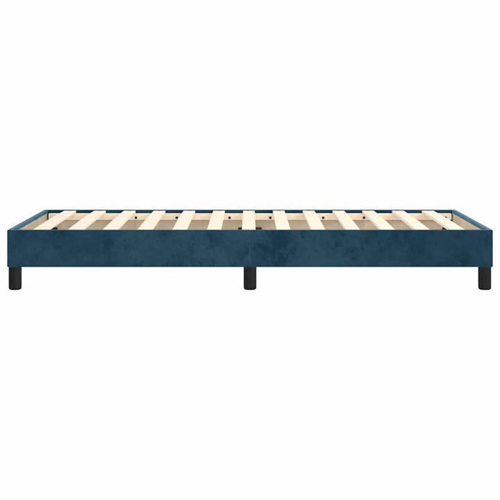 Boxspring sengeramme Mørkeblå 90x200 cm Fløjl