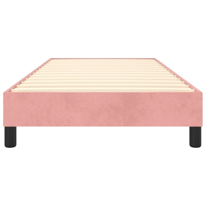 Boxspring sengeramme 90x200 cm fløjl pink