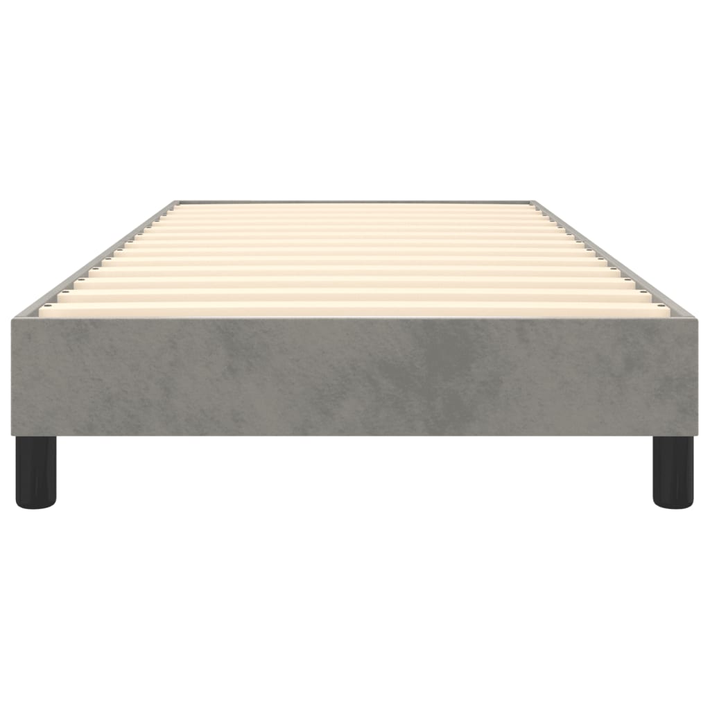 Boxspring sengeramme Lysegrå 100x200 cm Fløjl