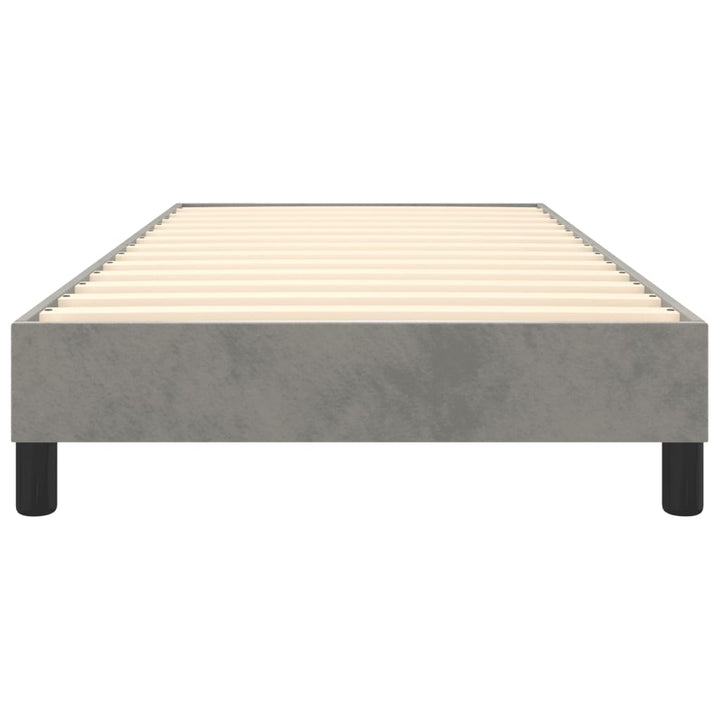 Boxspring sengeramme Lysegrå 100x200 cm Fløjl