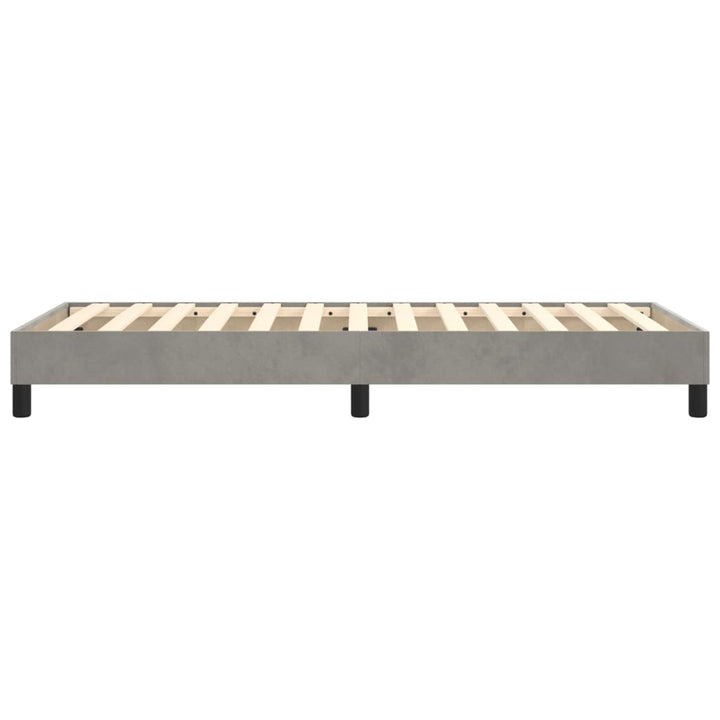 Boxspring sengeramme Lysegrå 100x200 cm Fløjl