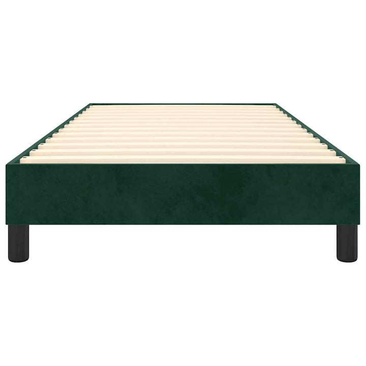 Boxspring sengeramme Mørkegrøn 100x200 cm Fløjl