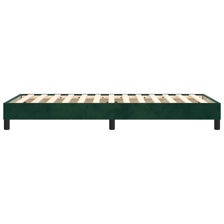 Boxspring sengeramme Mørkegrøn 100x200 cm Fløjl