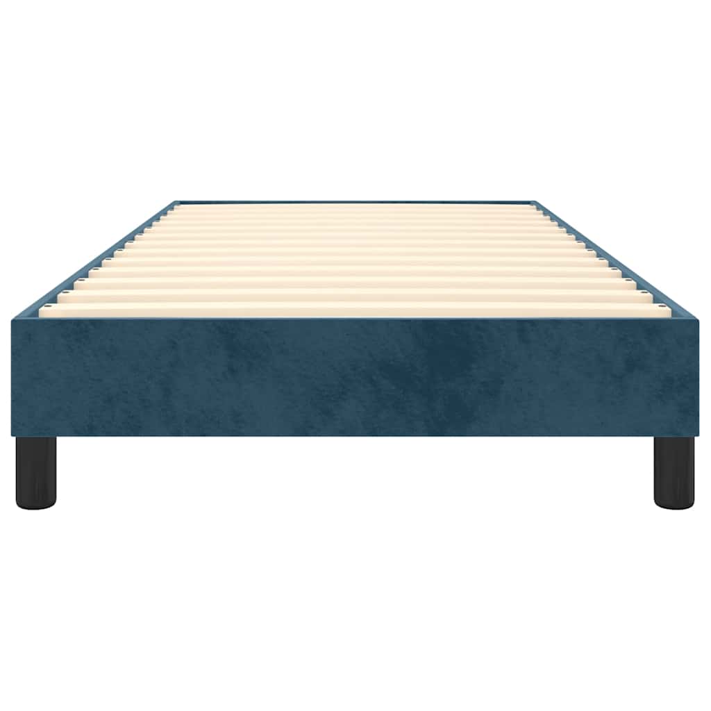 Boxspring sengeramme Mørkeblå 100x200 cm Fløjl