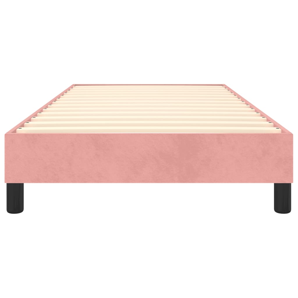 Boxspring sengeramme 100x200 cm fløjl pink