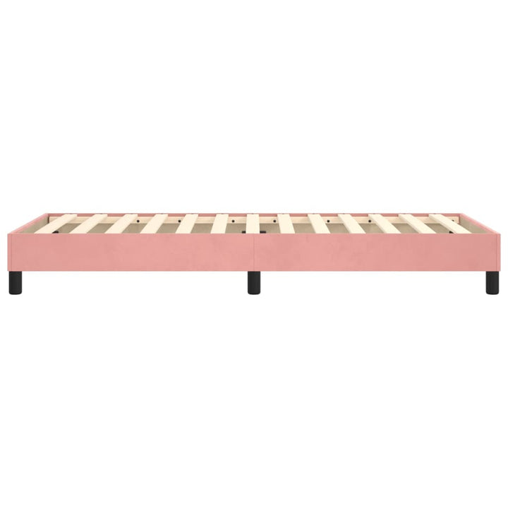 Boxspring sengeramme 100x200 cm fløjl pink