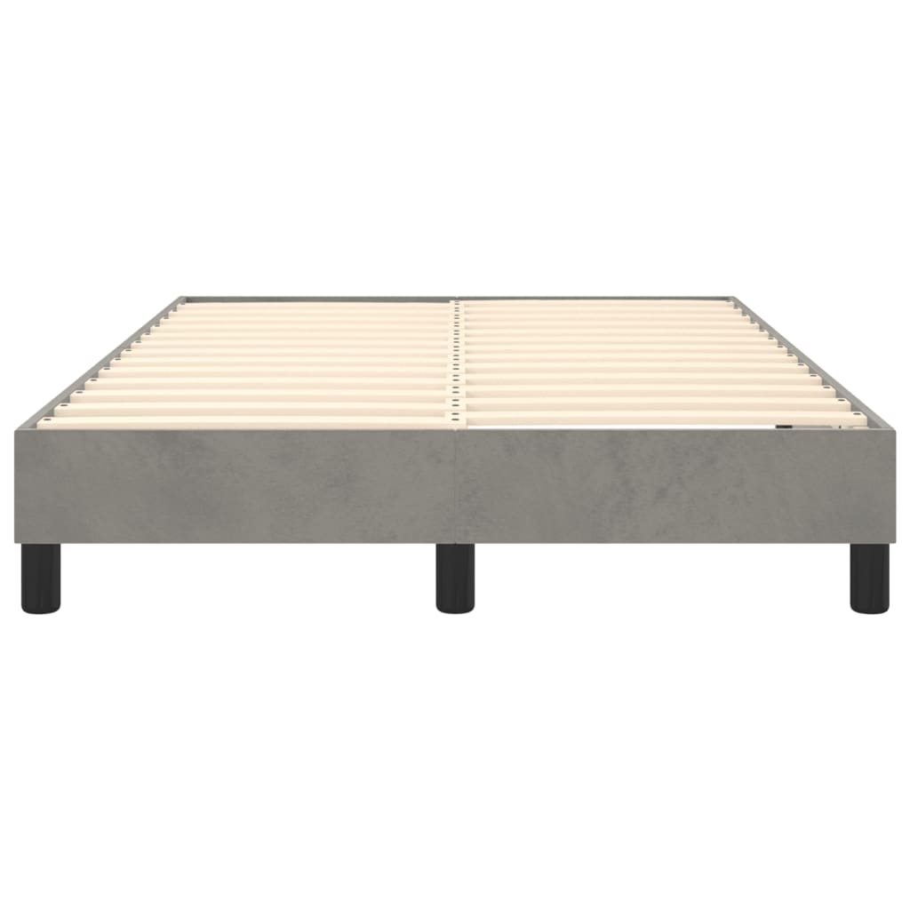 Boxspring sengeramme Lysegrå 120x200 cm Fløjl