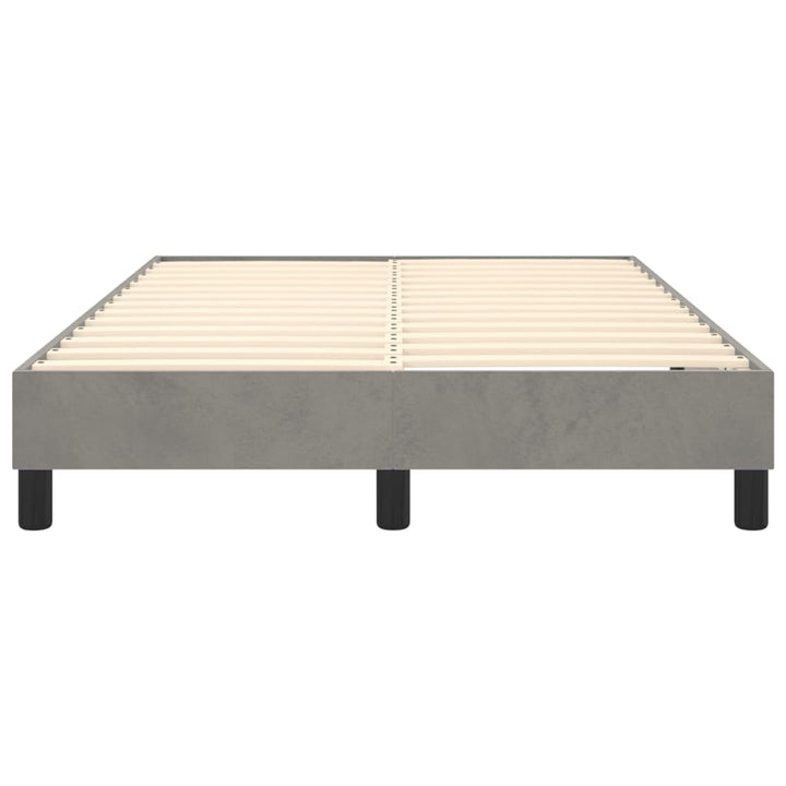 Boxspring sengeramme Lysegrå 120x200 cm Fløjl