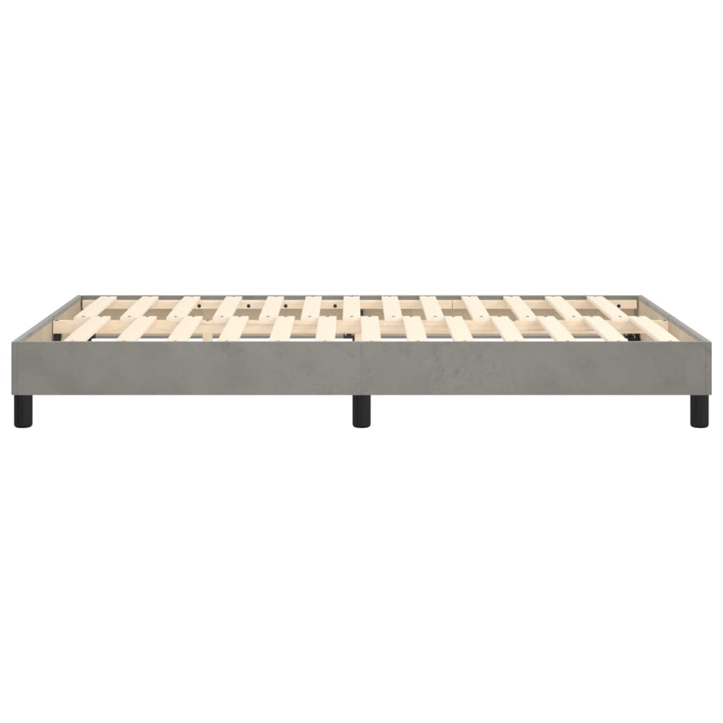 Boxspring sengeramme Lysegrå 120x200 cm Fløjl