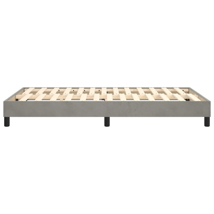 Boxspring sengeramme Lysegrå 120x200 cm Fløjl