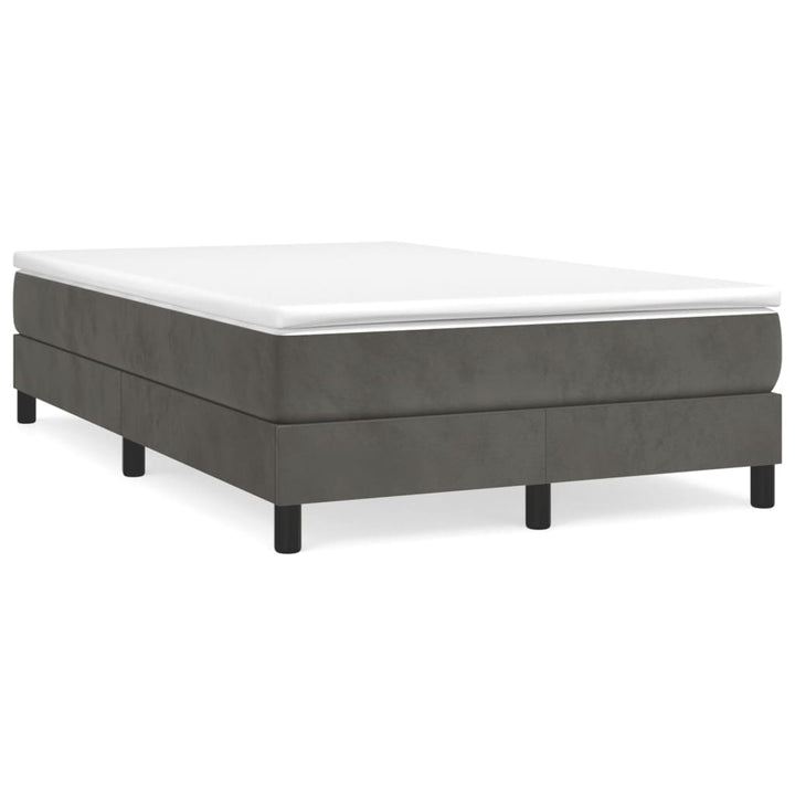 Boxspring sengeramme Mørkegrå 120x200 cm Fløjl