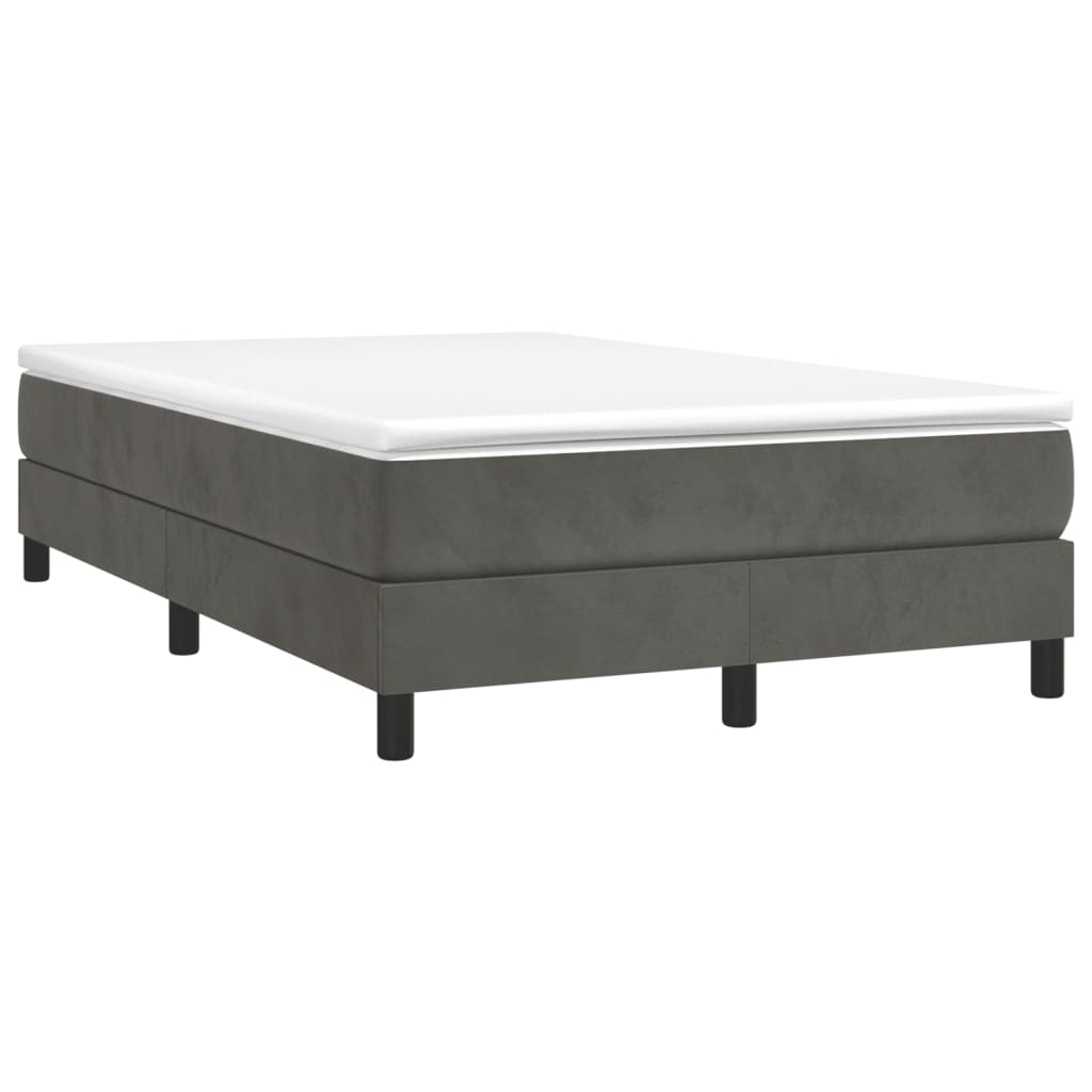 Boxspring sengeramme Mørkegrå 120x200 cm Fløjl