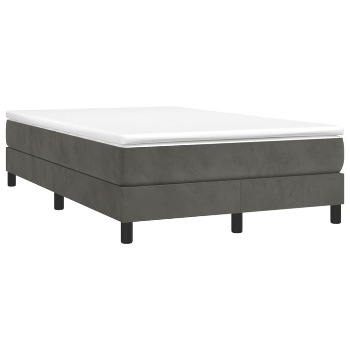 Boxspring sengeramme Mørkegrå 120x200 cm Fløjl