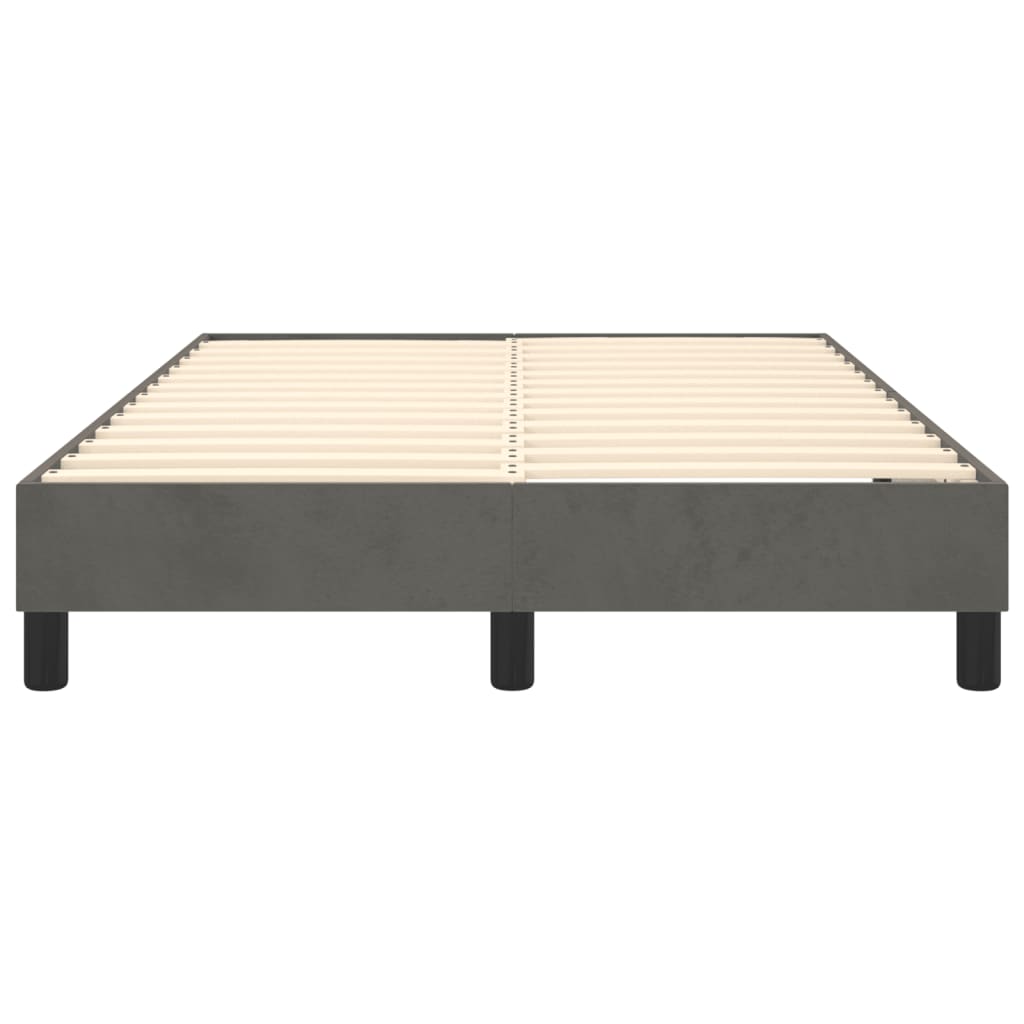Boxspring sengeramme Mørkegrå 120x200 cm Fløjl